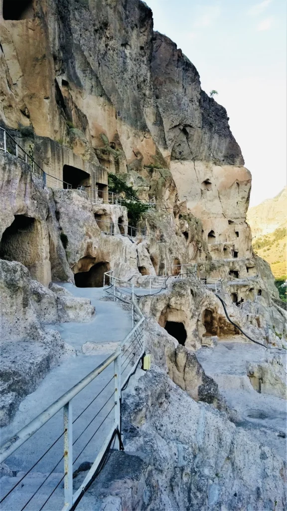Vardzia: cave chambers carved into the cliffs of southern Georgia.