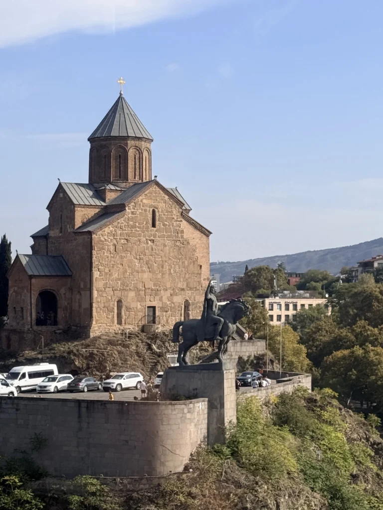 Metekhi Church overlooking the Mtkvari River, Tbilisi.