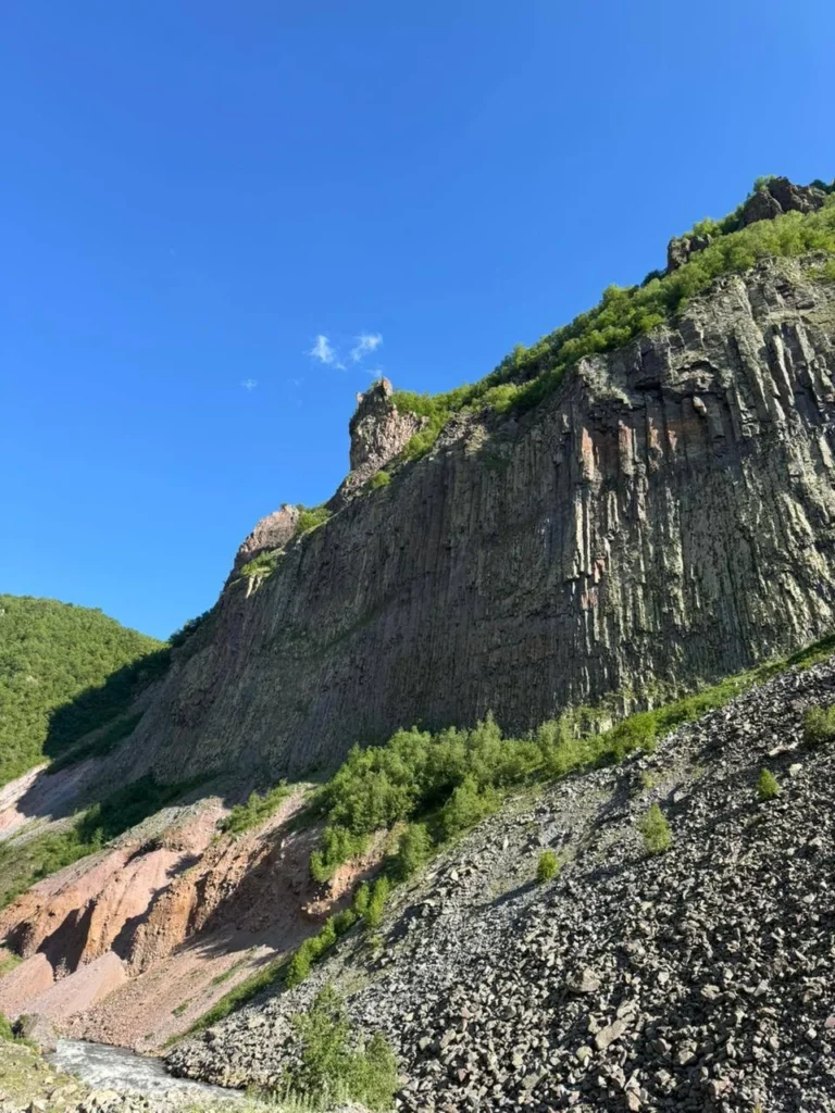 Mountain slopes and open landscapes of Truso Valley, Georgia.