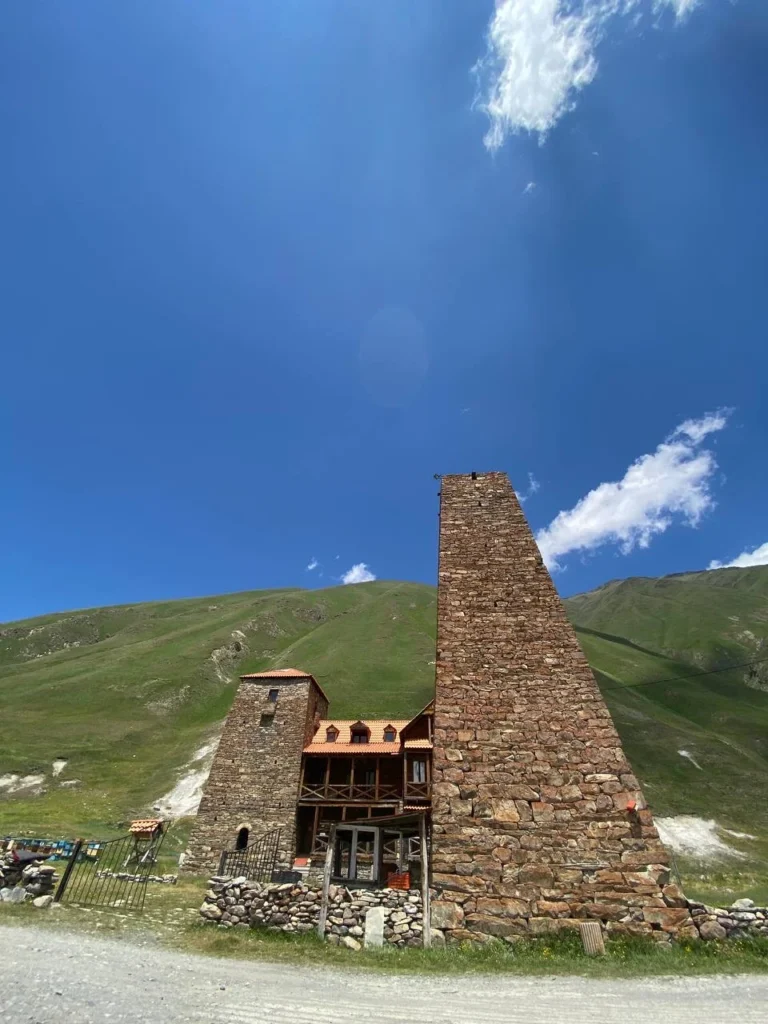 Historic stone towers and ruins in Truso Valley, Georgia.