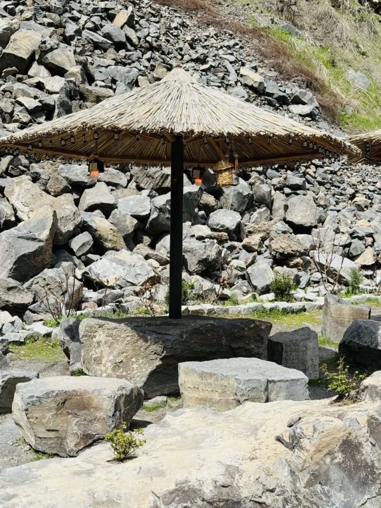 Ancient stone remains at Garni, Armenia.