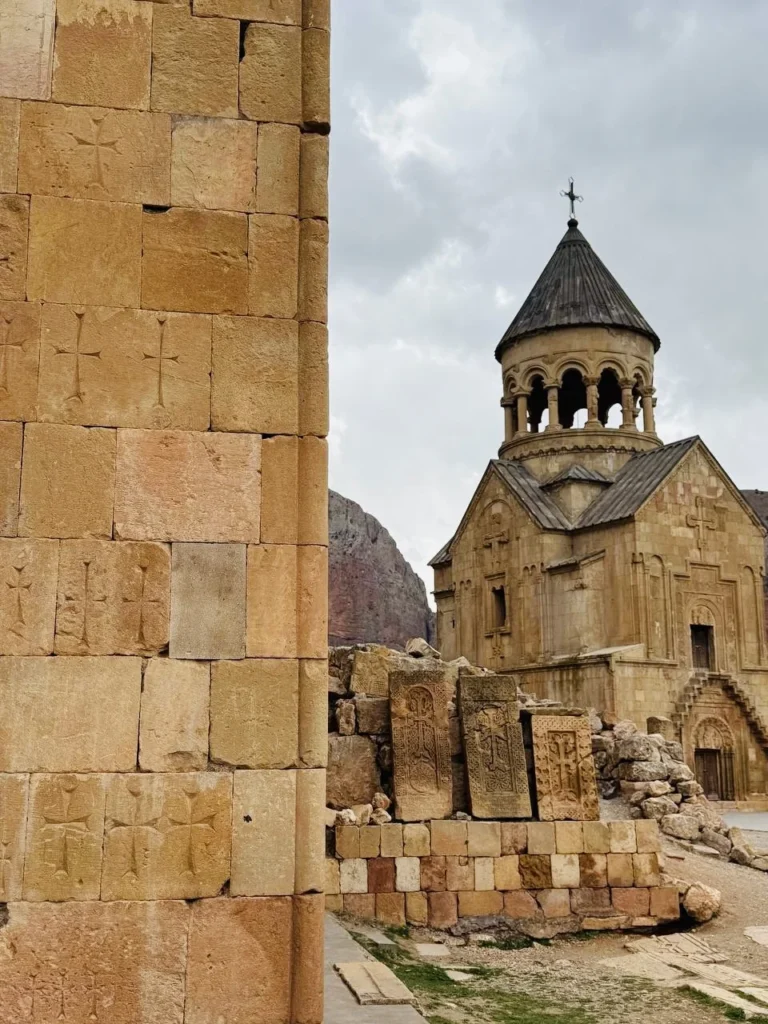 Noravank Monastery among the rocky hills of Armenia.