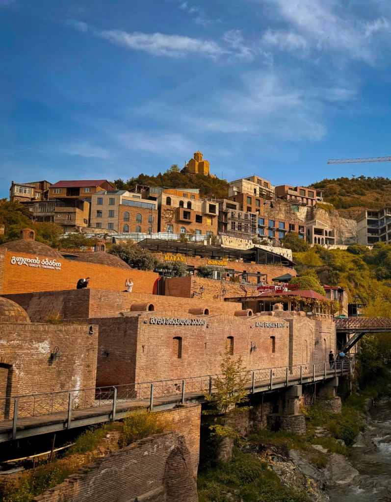 Brick domes of the Abanotubani sulfur baths, Tbilisi.