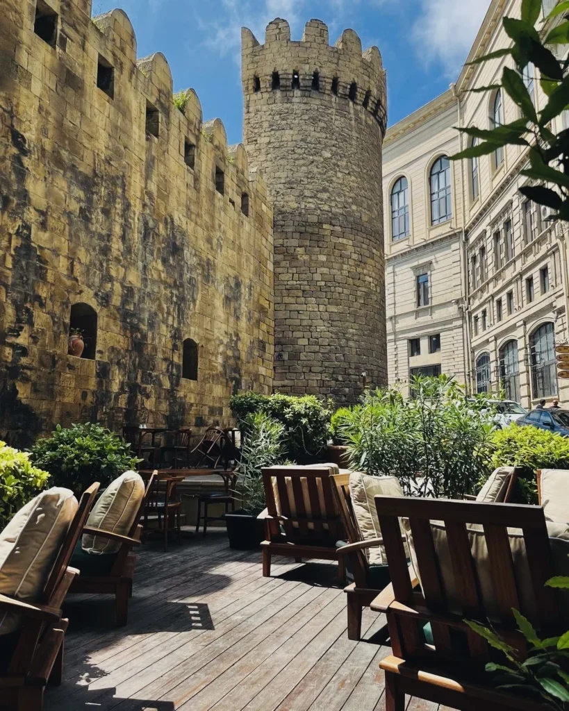 Historic walls of Icherisheher, Baku.
