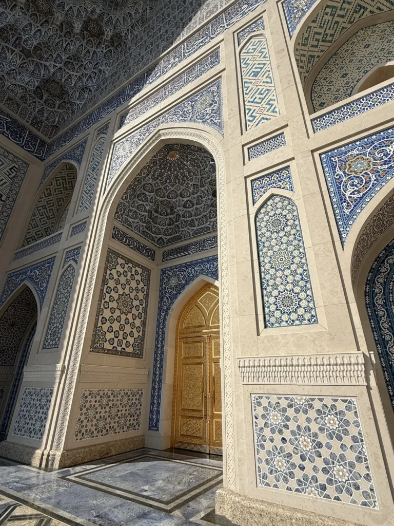Decorative architectural details in Tashkent, Uzbekistan.