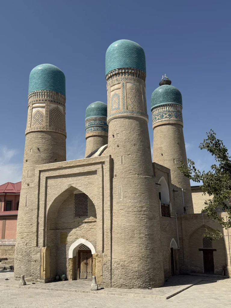 The four towers of Chor Minor in Bukhara.