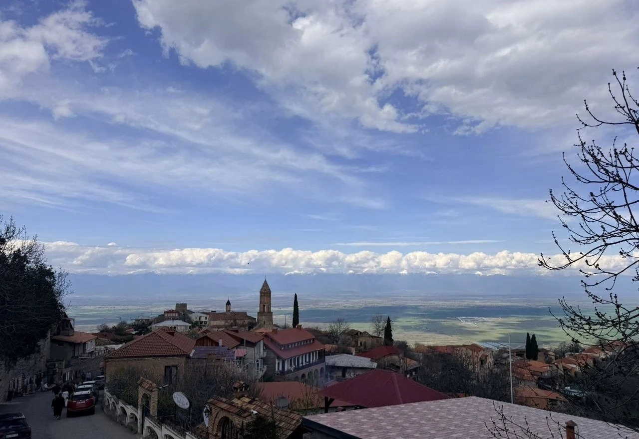 Sighnaghi rooftops and the Alazani Valley