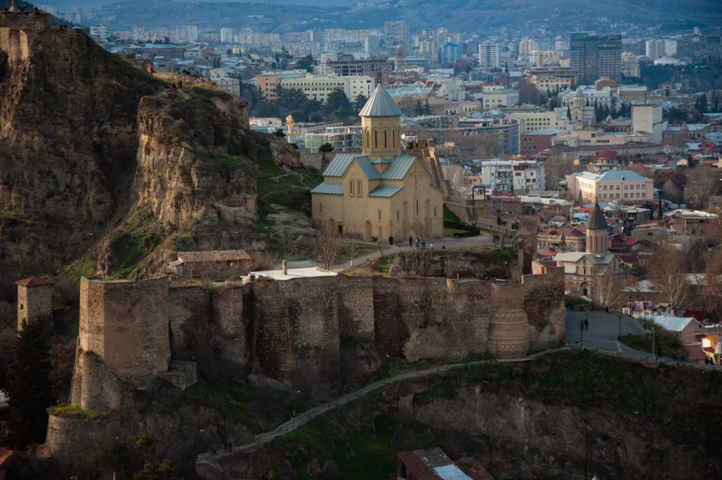 Narikala Fortress overlooking Old Tbilisi.